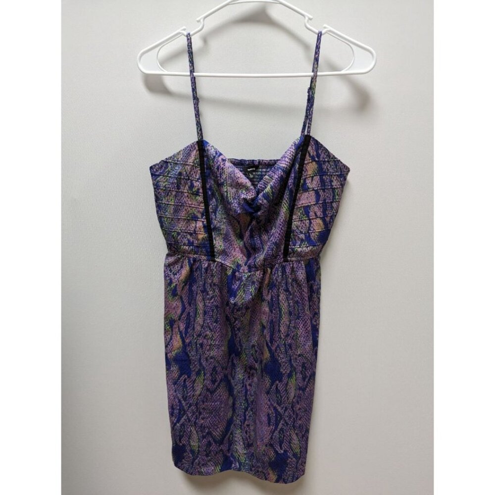 Hurley Purple Printed Snakeskin Mini Dress